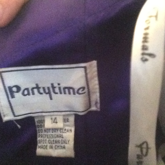 Purple Beaded Sequined Gown - Picture 8 of 8